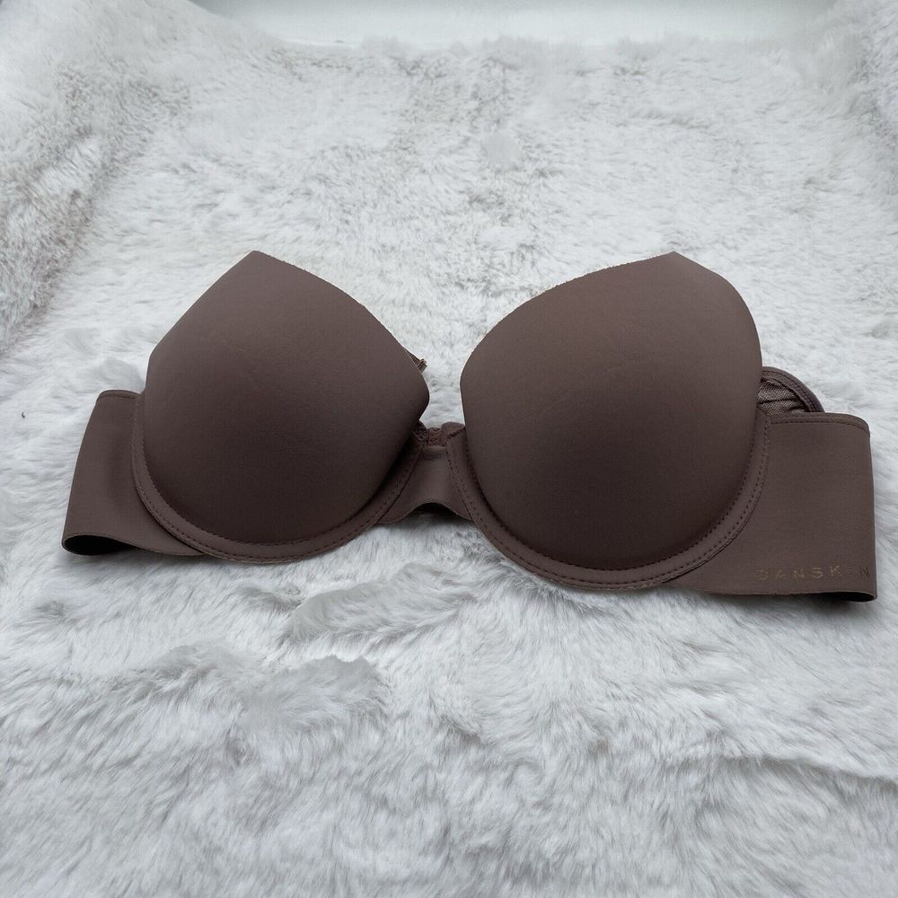 Danskin Intimates Push Up Bra Size 34B Brown Underwire Seamless 3498